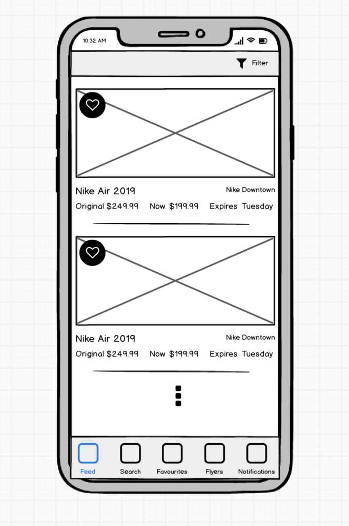 A lo-fidelity wireframe of our demo app layout | Phrase