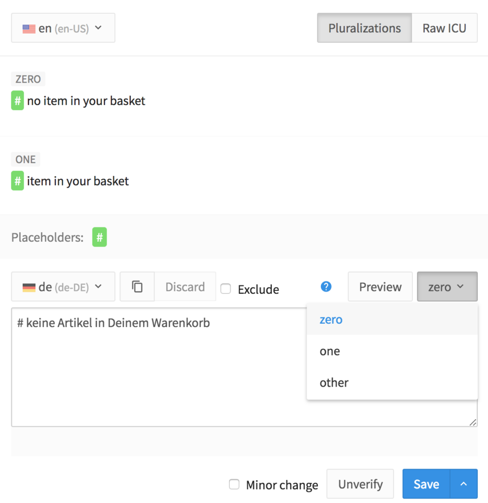 ICU message format support in Phrase | Phrase
