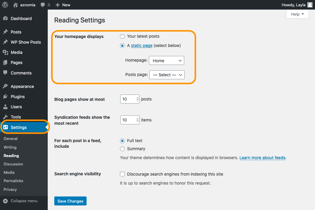 Setting our homepage in WordPress | Phrase