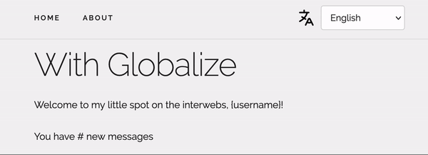 Globalize demo app with language switcher | Phrase