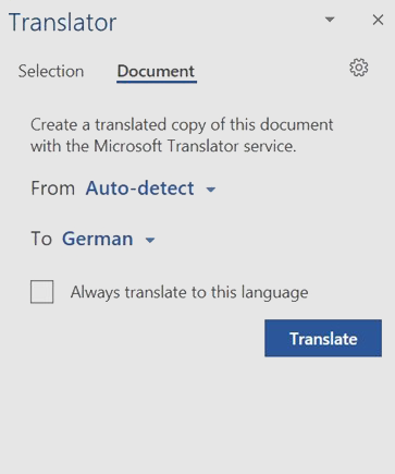 How to translate a Word document at once: language selection or detection | Phrase