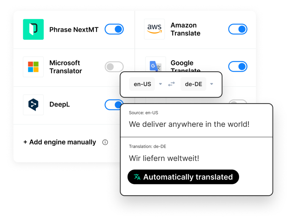 Machine Translation Management Solution Phrase Translate