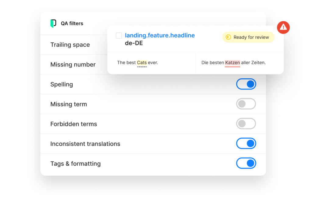 QA check visual | Phrase