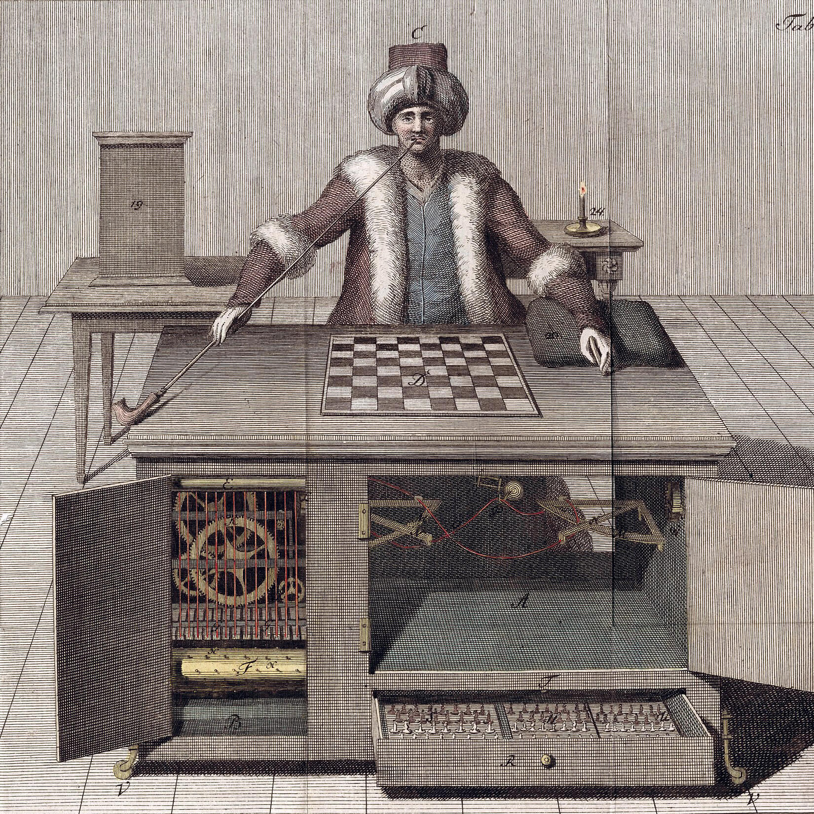 Kempelen's chess playing automaton known as The Turk | Phrase