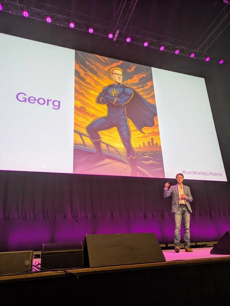 Phrase CEO Georg Ell combined superheroes, The Terminator, and infinite language work during an engaging panel session