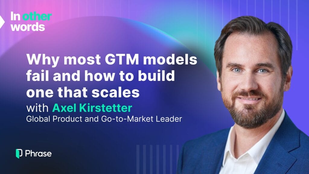 Episode Title: Why Most GTM Models Fail And How To Build One That Scales Short Summary: How can you scale a global go-to-market strategy without losing the human touch?In this episode of In Other Words, host Jason Hemingway speaks with Axel Kirstetter, a global go-to-market and product marketing leader with nearly three decades of experience, about what breaks when teams try to scale across countries and languages using a one size fits all approach. The conversation covers how AI can support (not replace) marketers, and why focus, execution, and regional insight help brands balance central vision with local relevance.