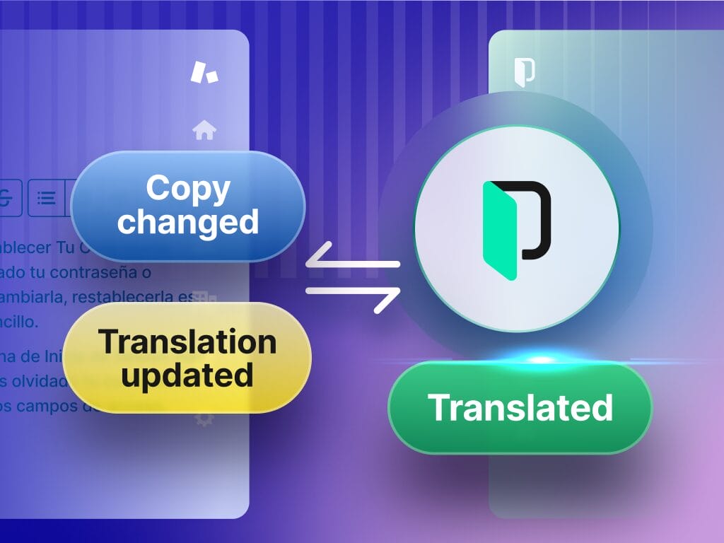 Phraseが技術文書作成チームに追加の作業を必要とせず、ローカリゼーションを可能にすることを示すグラフィック。