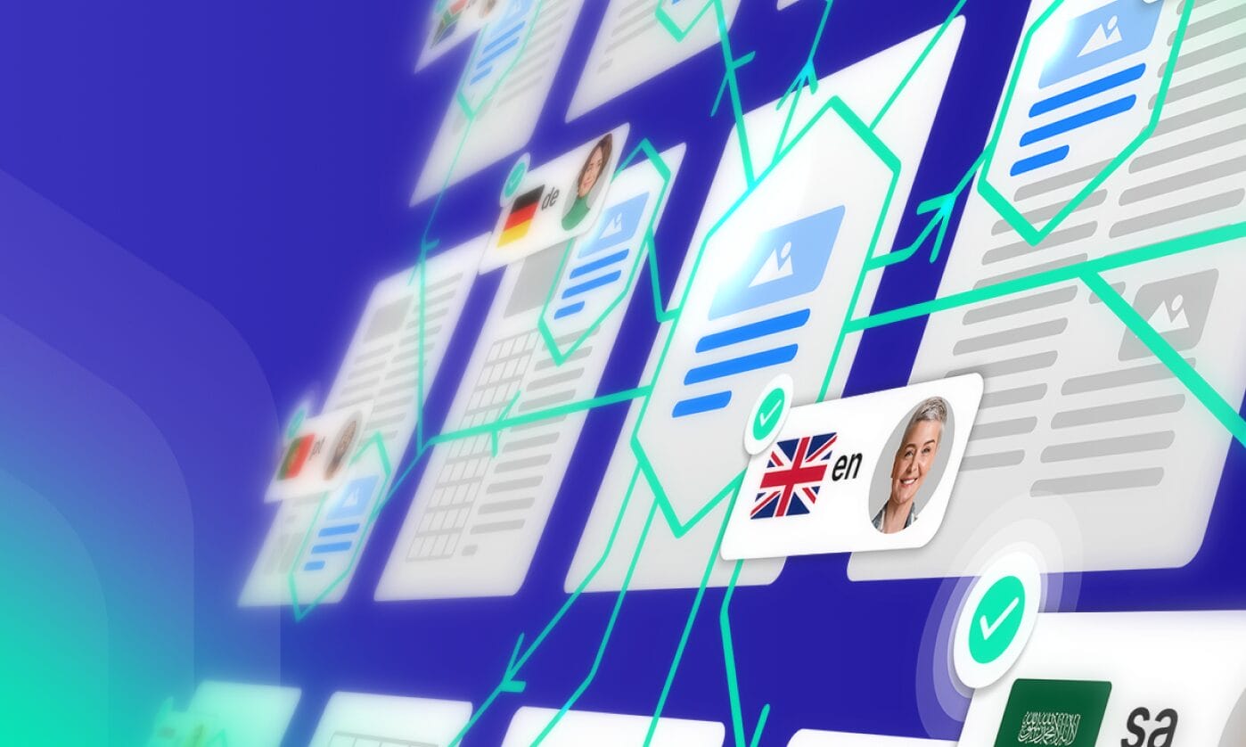 Concept graphic representing technical translation, showing translation workflow elements such as technical documents, language pairs, and icons indicating precision and accuracy in specialized content translation.